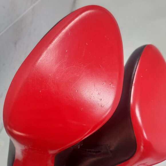 Christian Louboutin Belle Black Calf Leather Ankle Zipper Heel Boot - Picture 14 of 14